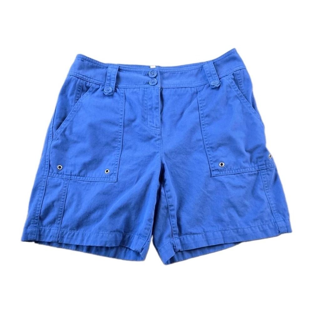 Jones New York Sport Women's Blue Chino Shorts Cotton 30" X 6.5" Size 6